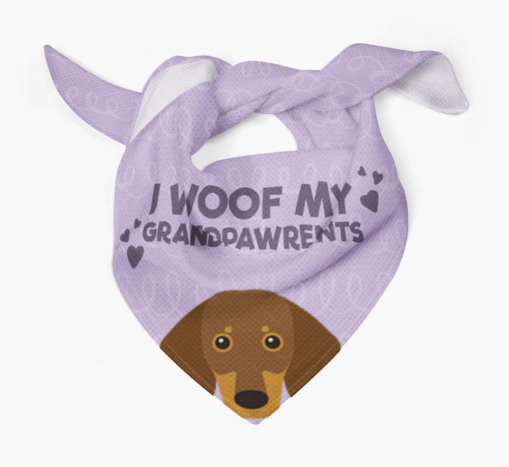 'I Woof My Grandpawrents' Bandana for your {breedFullName}