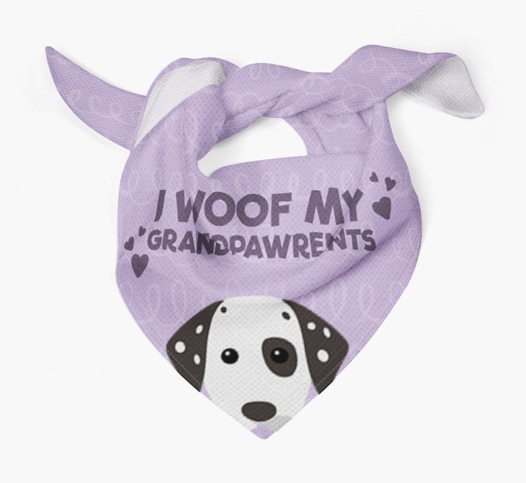 'I Woof My Grandpawrents' Bandana for your {breedFullName}