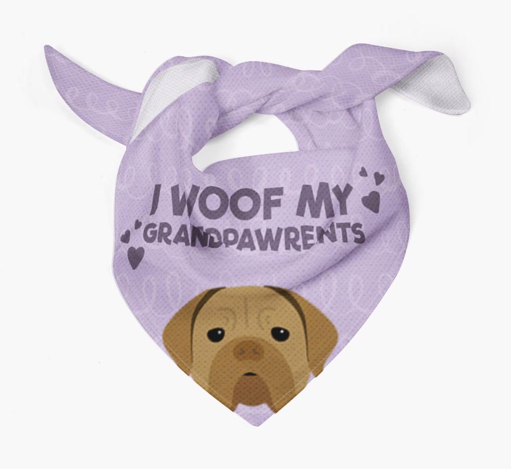 'I Woof My Grandpawrents' Bandana for your {breedFullName}
