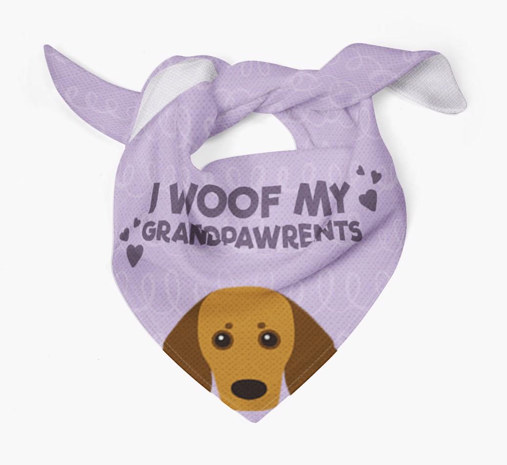 'I Woof My Grandpawrents' Bandana for your {breedFullName}