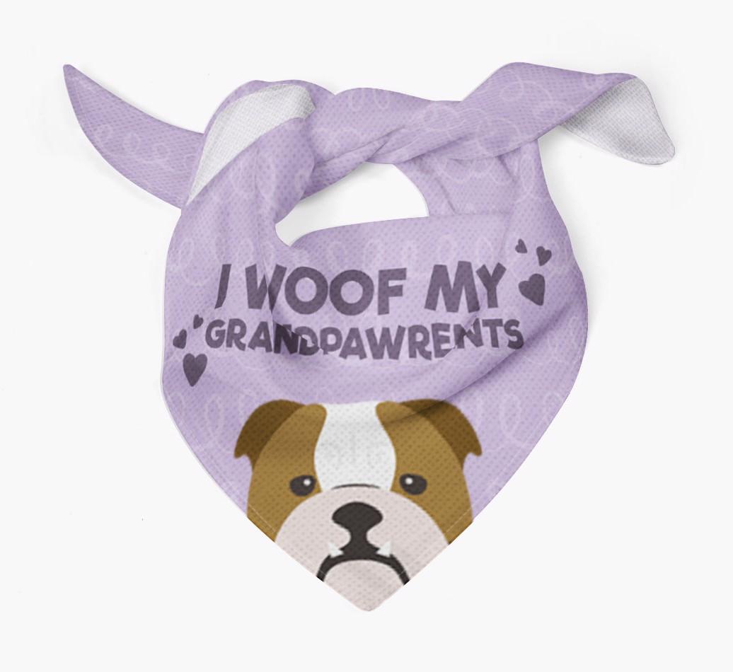 'I Woof My Grandpawrents' Bandana for your {breedFullName}