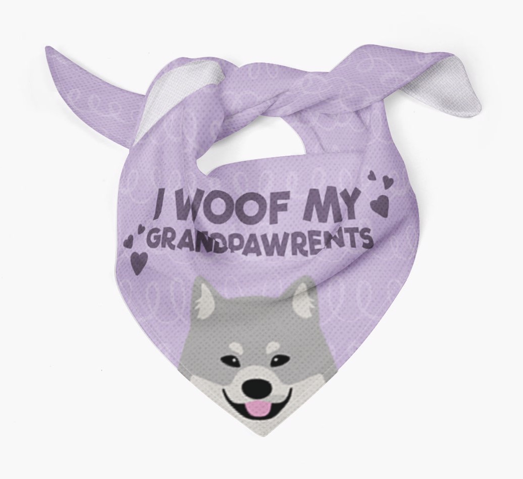 'I Woof My Grandpawrents' Bandana for your {breedFullName}