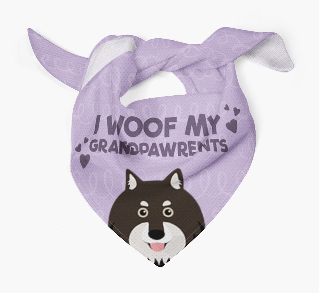 'I Woof My Grandpawrents' Bandana for your {breedFullName}