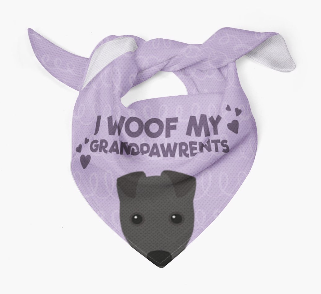 'I Woof My Grandpawrents' Bandana for your {breedFullName}