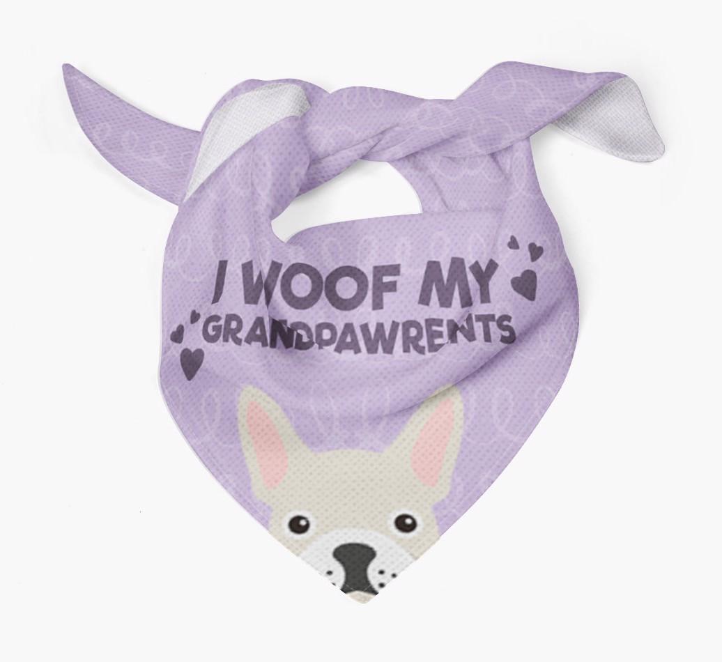 'I Woof My Grandpawrents' Bandana for your {breedFullName}