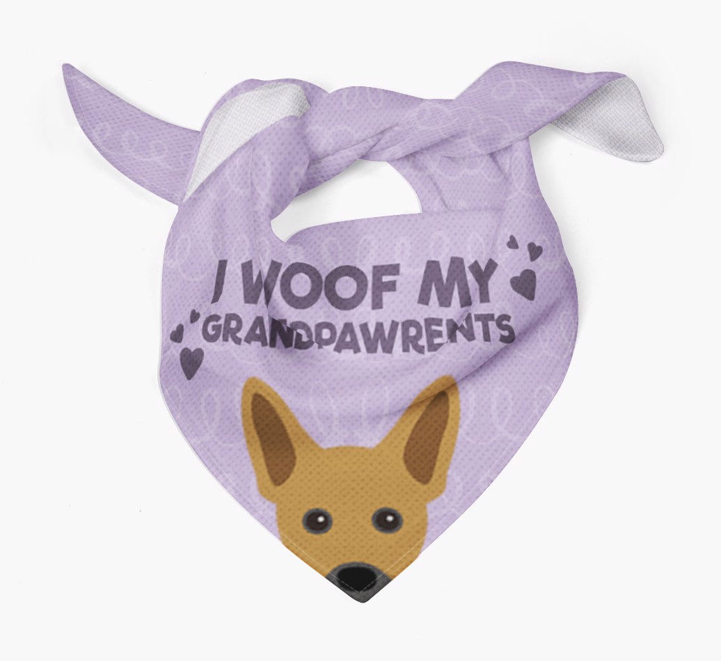 'I Woof My Grandpawrents' Bandana for your {breedFullName}