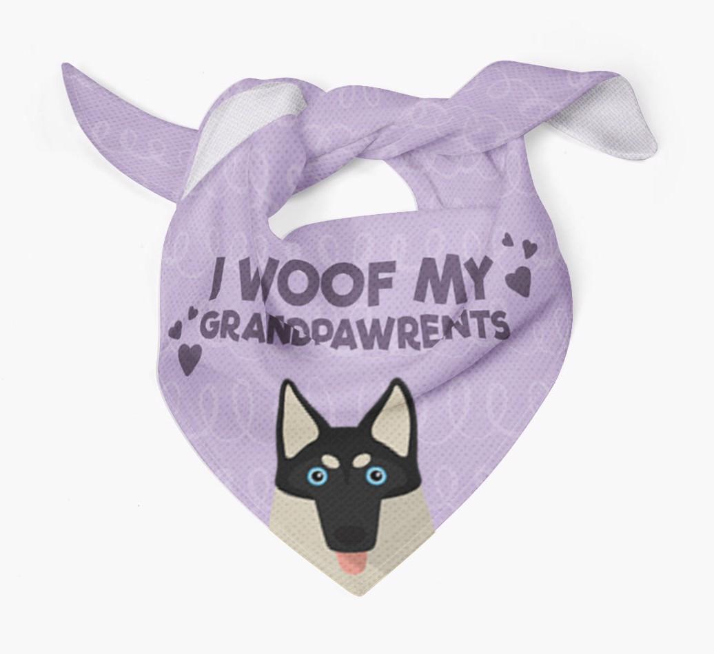 'I Woof My Grandpawrents' Bandana for your {breedFullName}