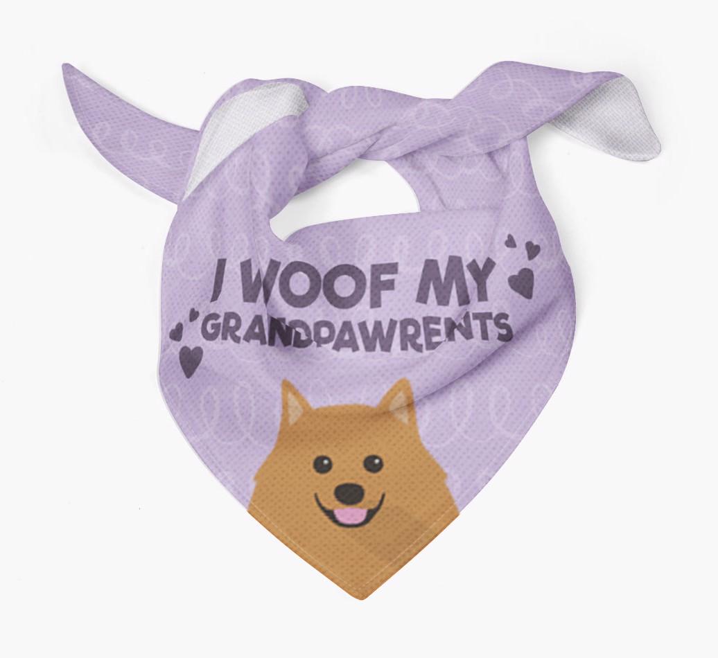 'I Woof My Grandpawrents' Bandana for your {breedFullName}
