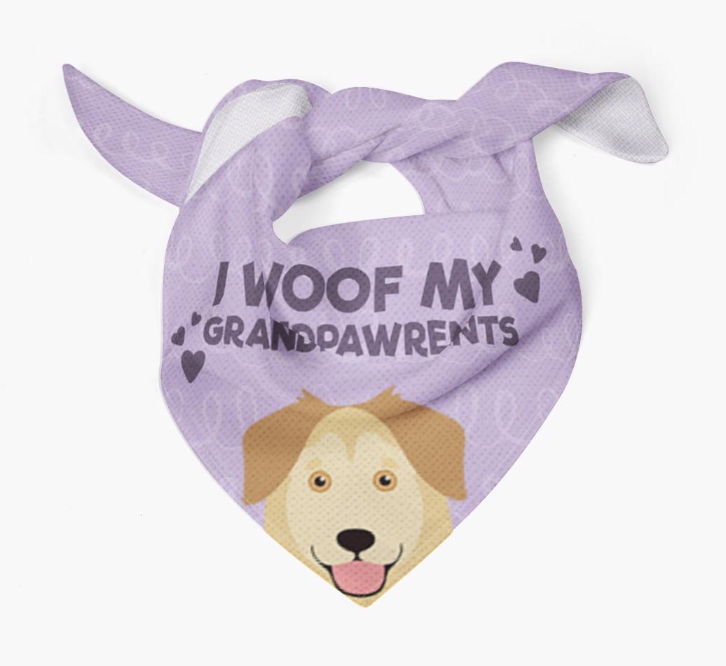 'I Woof My Grandpawrents' Bandana for your {breedFullName}