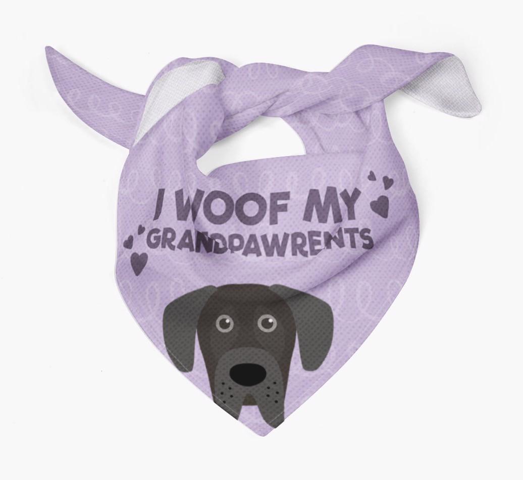 'I Woof My Grandpawrents' Bandana for your {breedFullName}