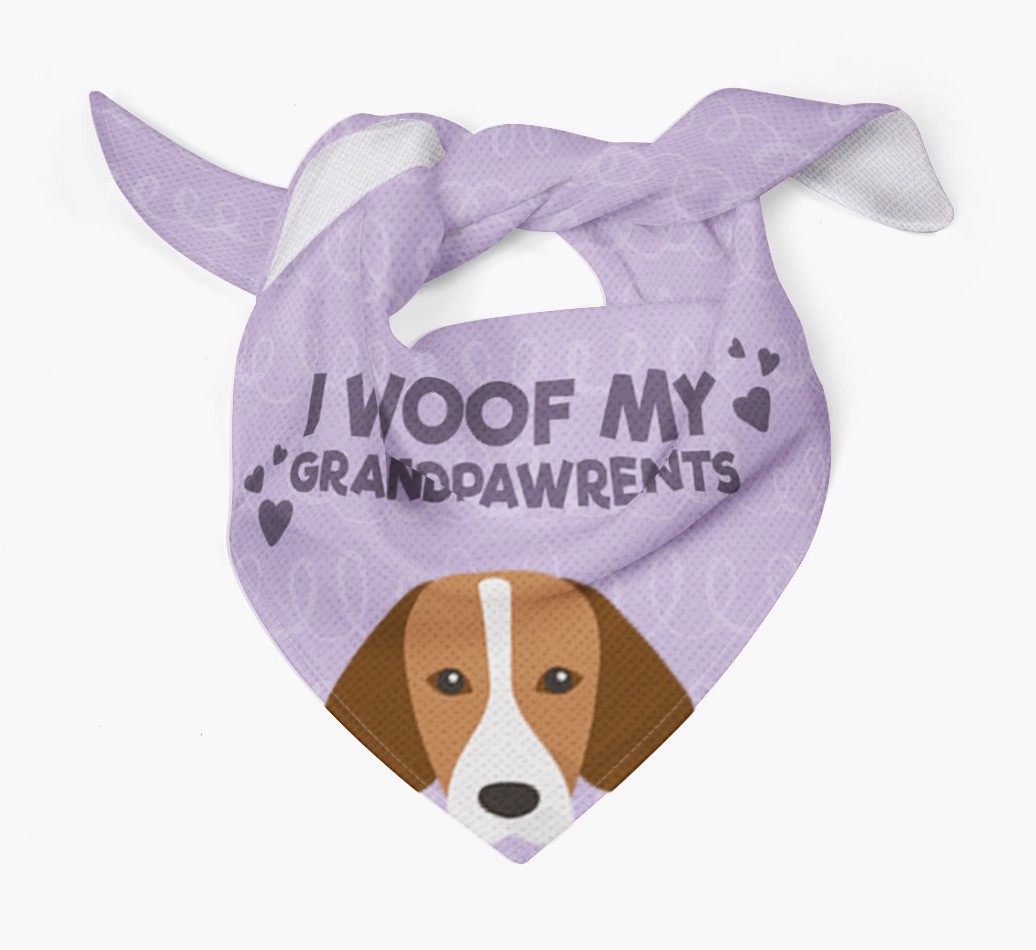 'I Woof My Grandpawrents' Bandana for your {breedFullName}