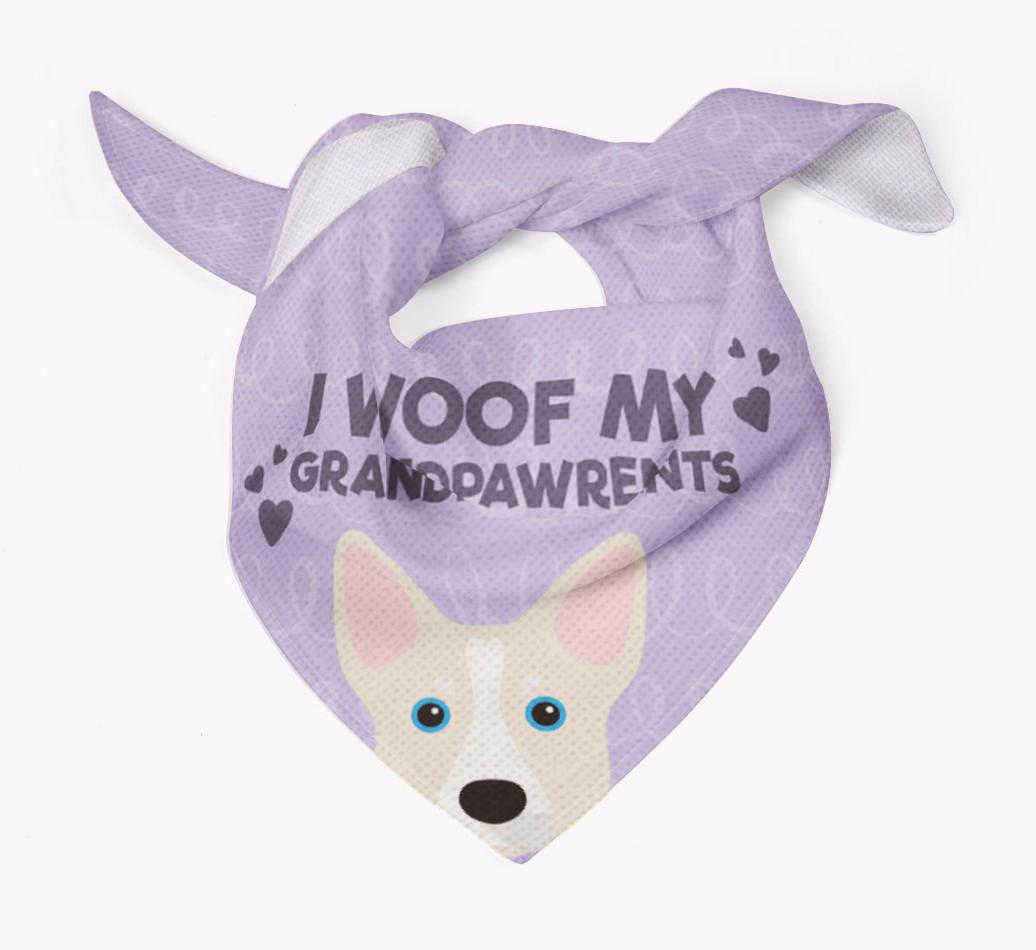 'I Woof My Grandpawrents' Bandana for your {breedFullName}