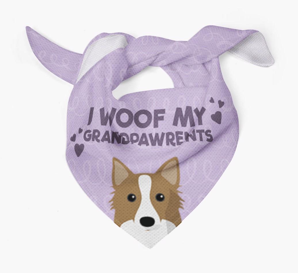 'I Woof My Grandpawrents' Bandana for your {breedFullName}