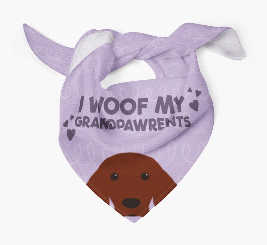 'I Woof My Grandpawrents' Bandana for your {breedFullName}
