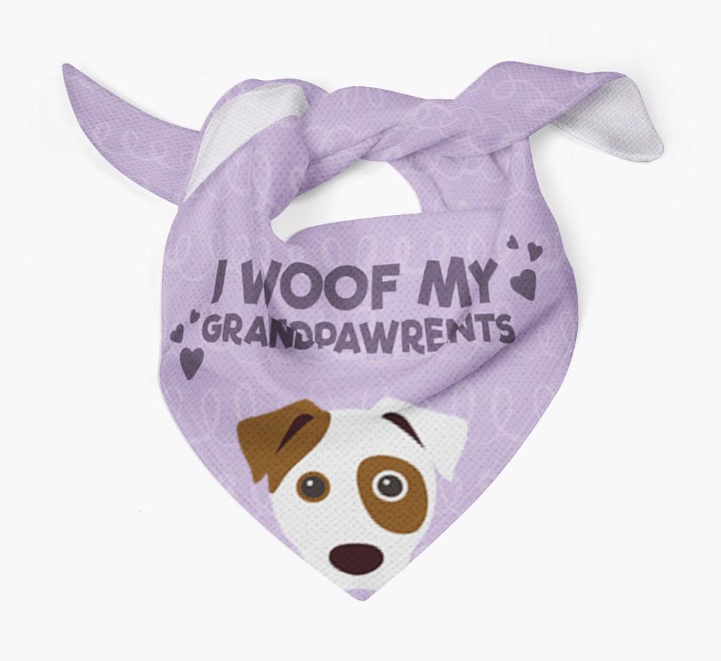 'I Woof My Grandpawrents' Bandana for your {breedFullName}