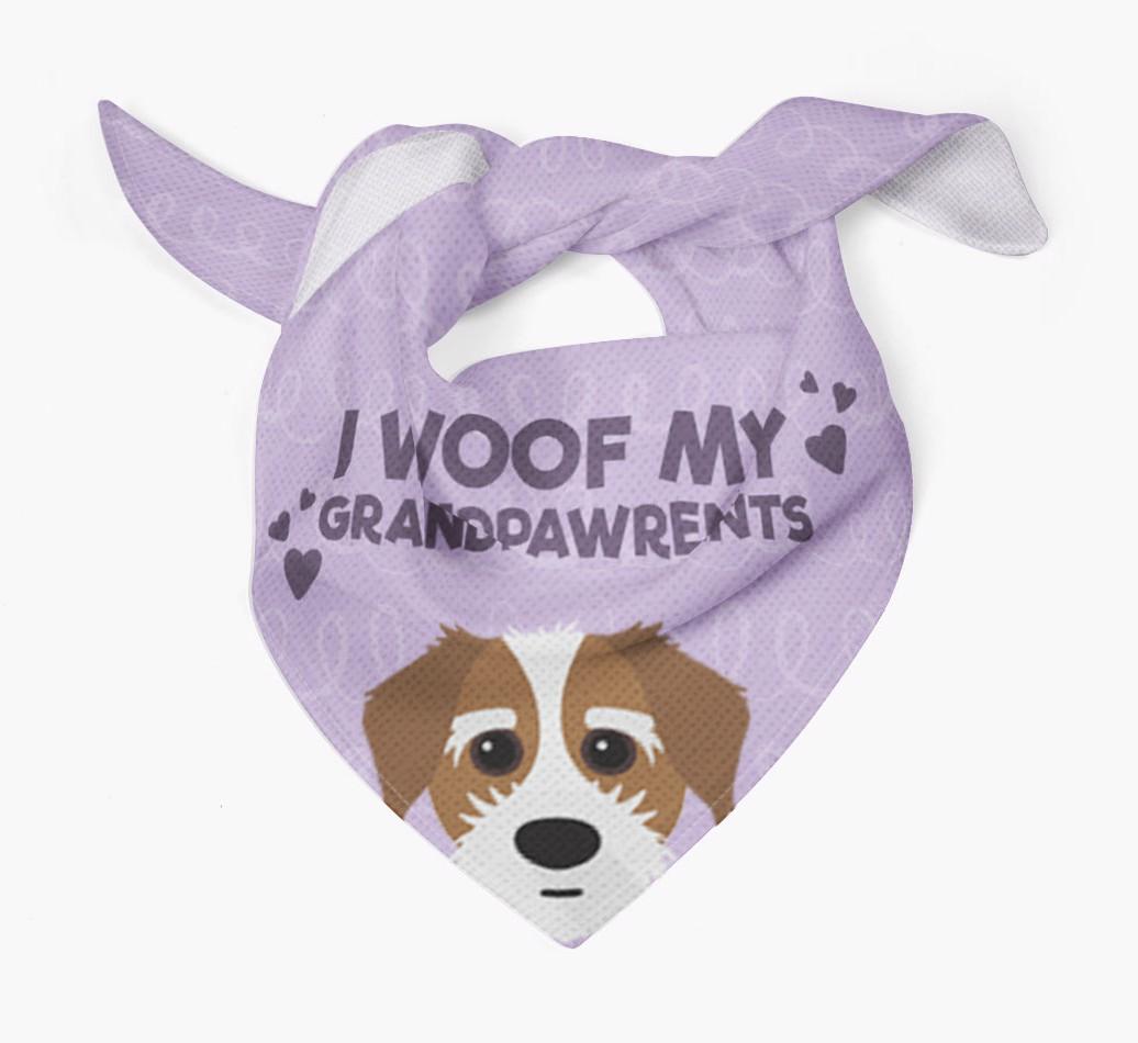 'I Woof My Grandpawrents' Bandana for your {breedFullName}