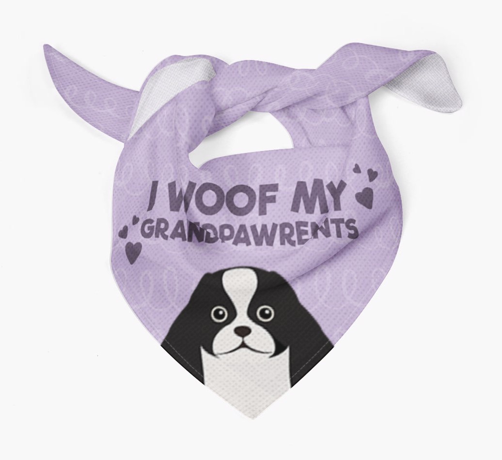'I Woof My Grandpawrents' Bandana for your {breedFullName}
