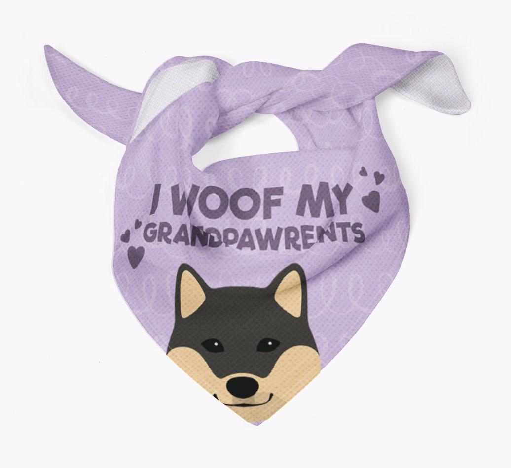 'I Woof My Grandpawrents' Bandana for your {breedFullName}