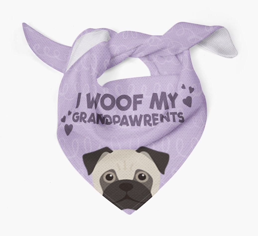'I Woof My Grandpawrents' Bandana for your {breedFullName}