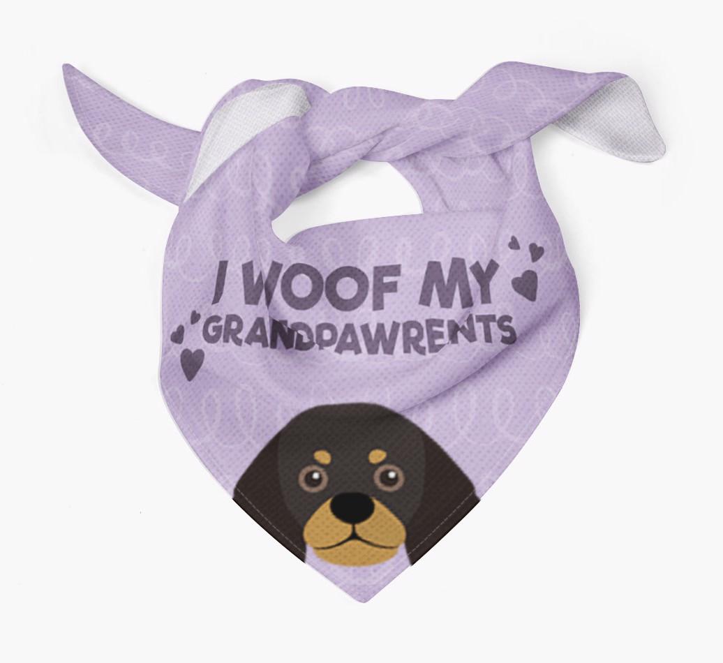 'I Woof My Grandpawrents' Bandana for your {breedFullName}