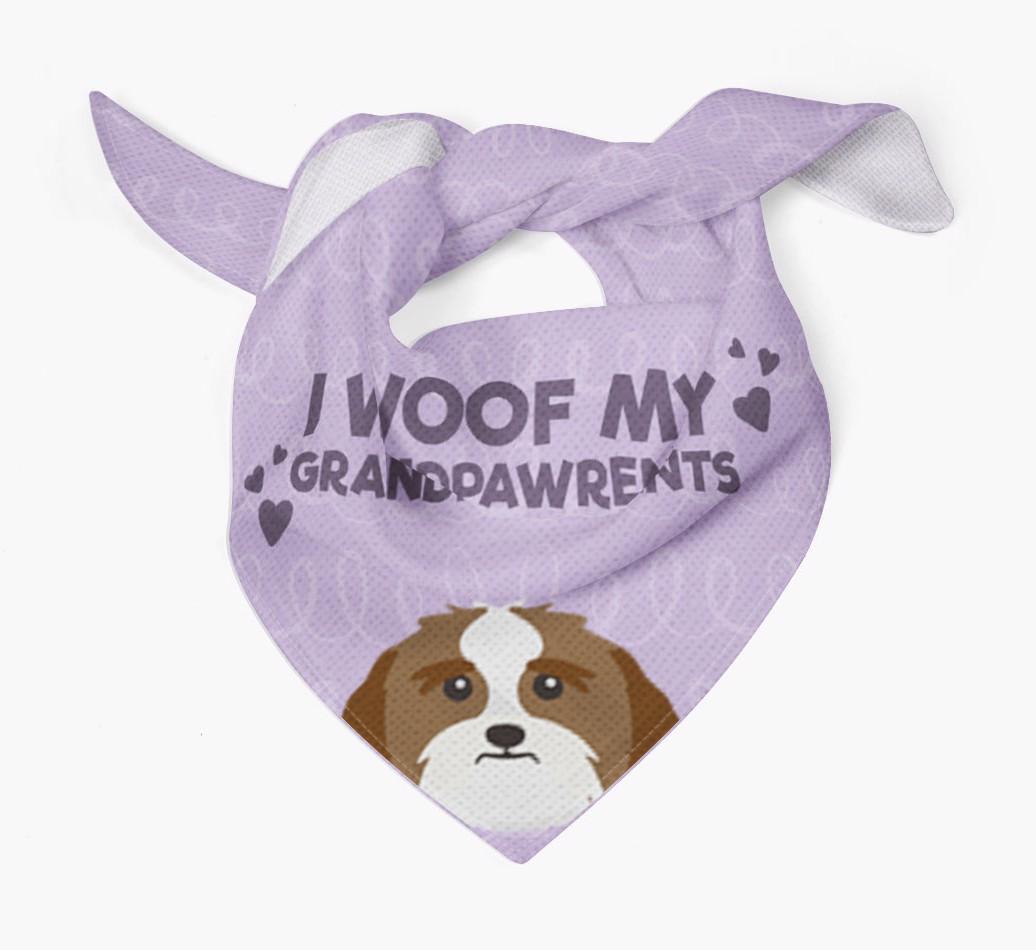 'I Woof My Grandpawrents' Bandana for your {breedFullName}