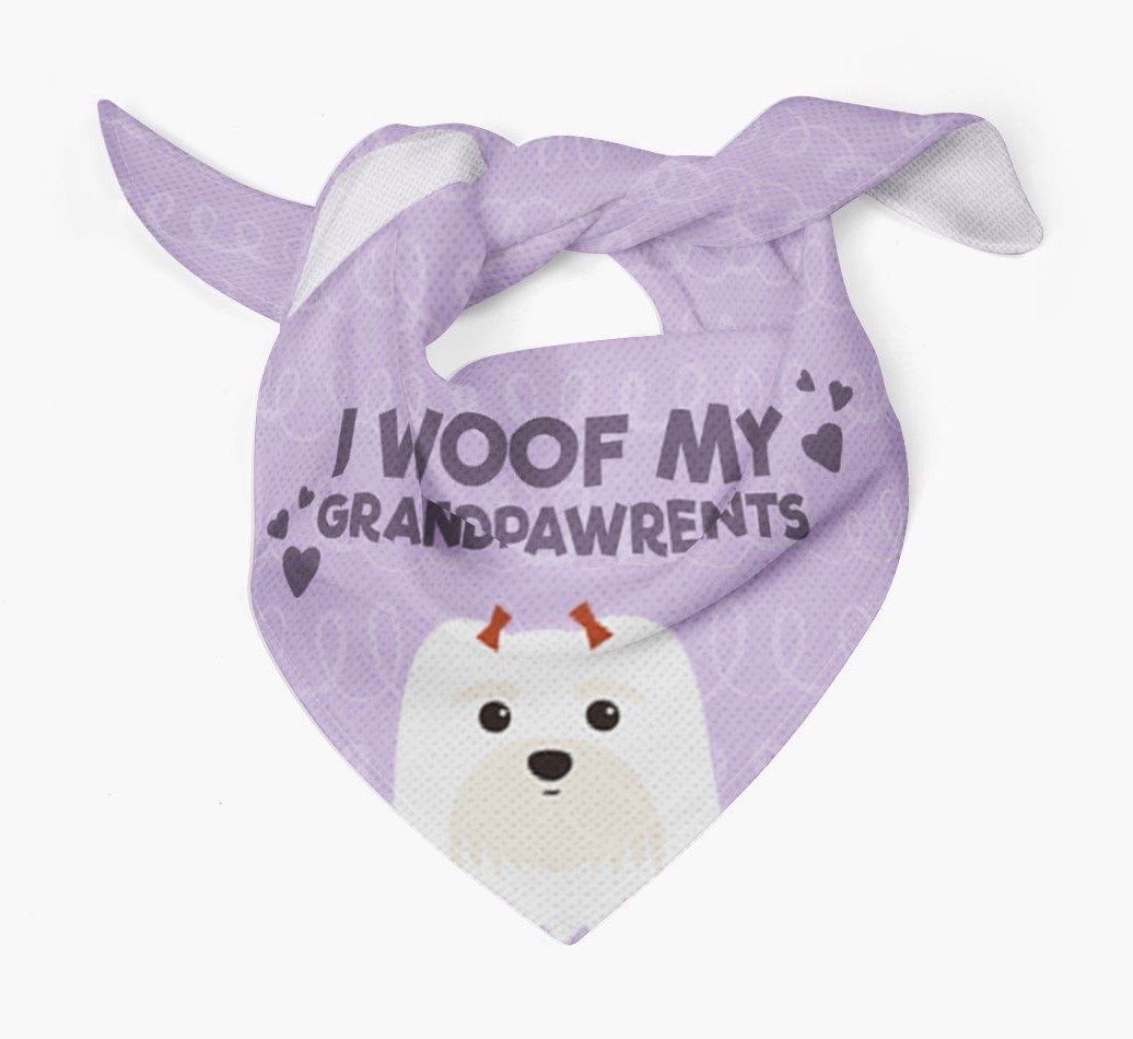 'I Woof My Grandpawrents' Bandana for your {breedFullName}