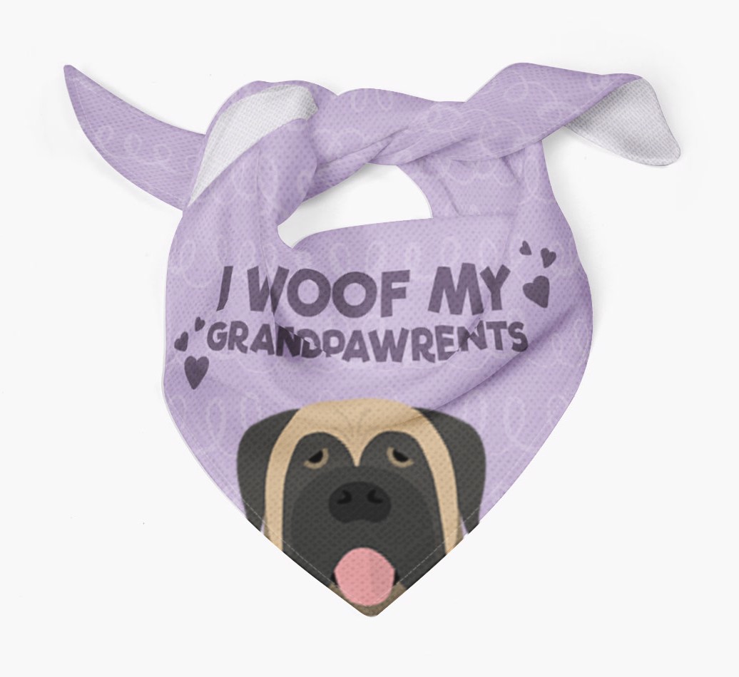 'I Woof My Grandpawrents' Bandana for your {breedFullName}
