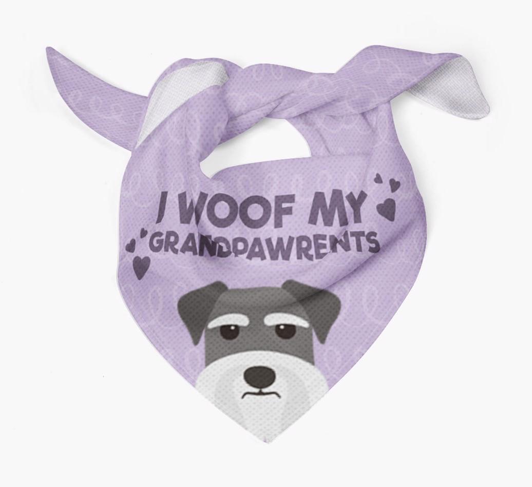 'I Woof My Grandpawrents' Bandana for your {breedFullName}