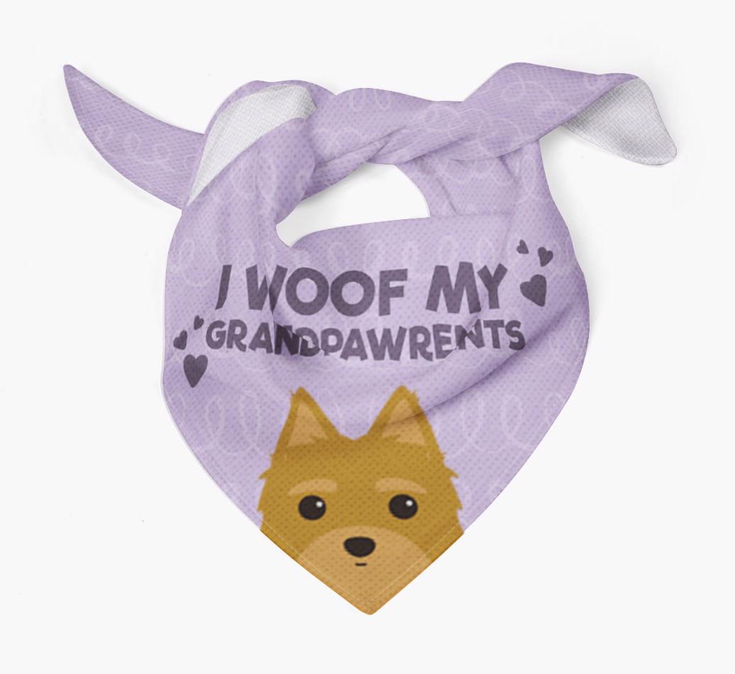 'I Woof My Grandpawrents' Bandana for your {breedFullName}