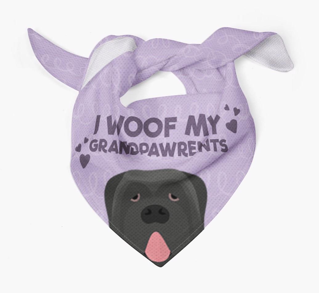 'I Woof My Grandpawrents' Bandana for your {breedFullName}