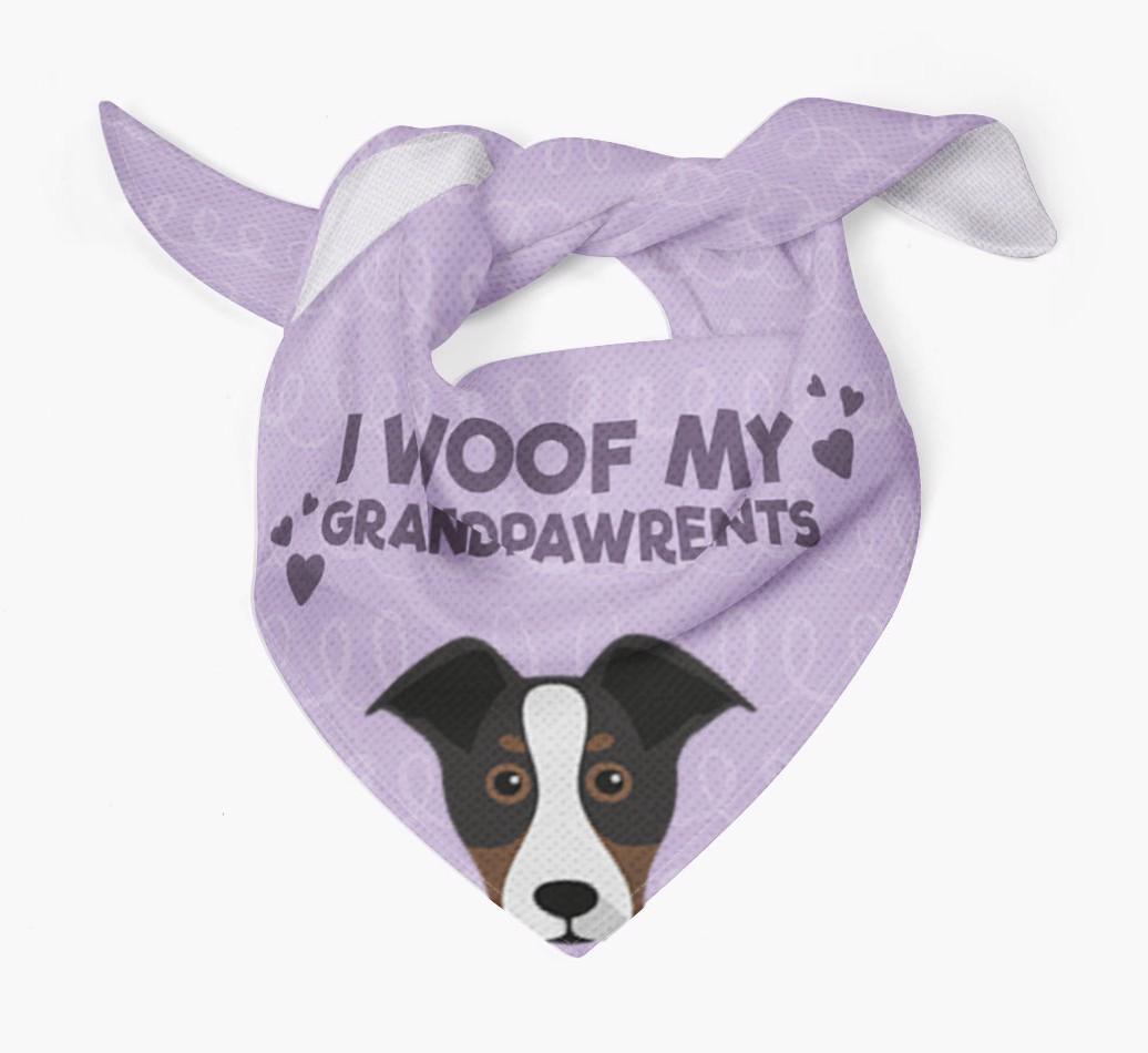 'I Woof My Grandpawrents' Bandana for your {breedFullName}