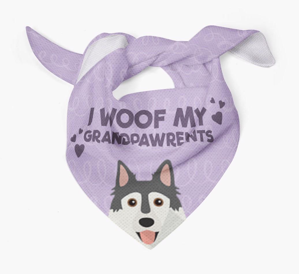 'I Woof My Grandpawrents' Bandana for your {breedFullName}
