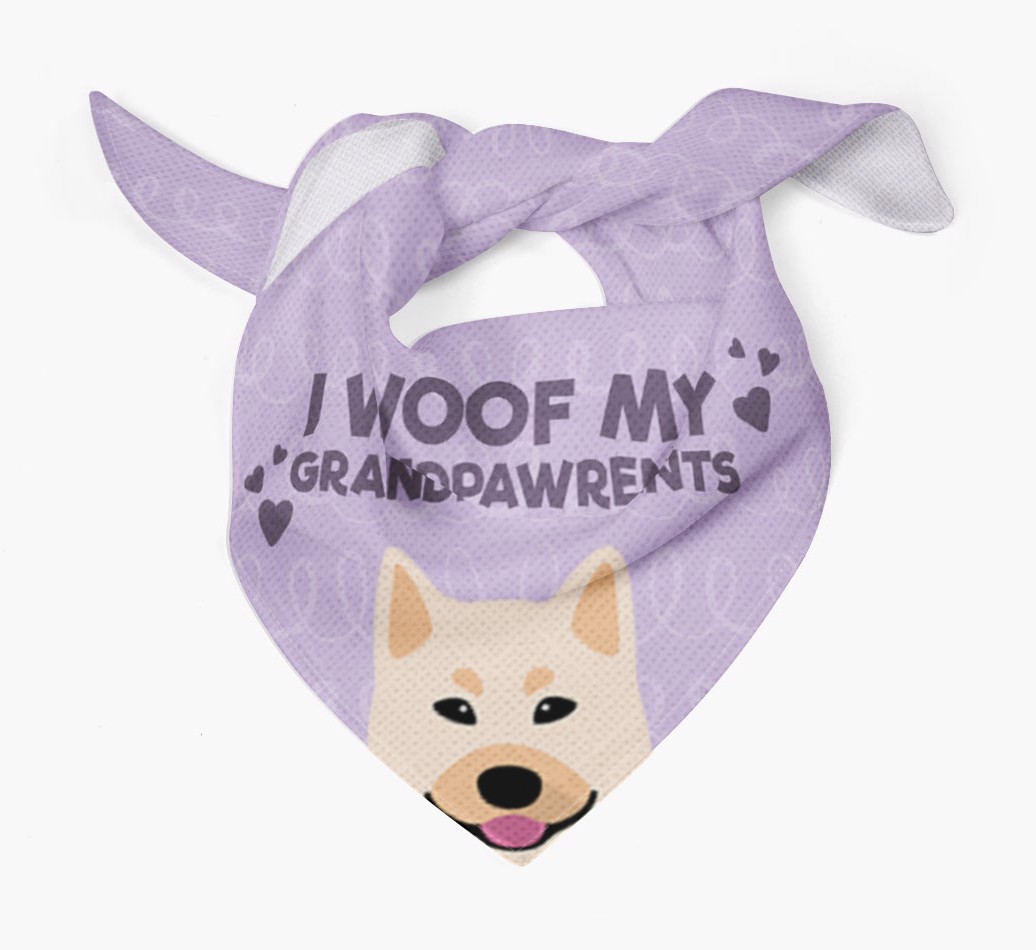 'I Woof My Grandpawrents' Bandana for your {breedFullName}