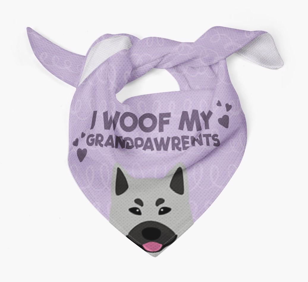 'I Woof My Grandpawrents' Bandana for your {breedFullName}