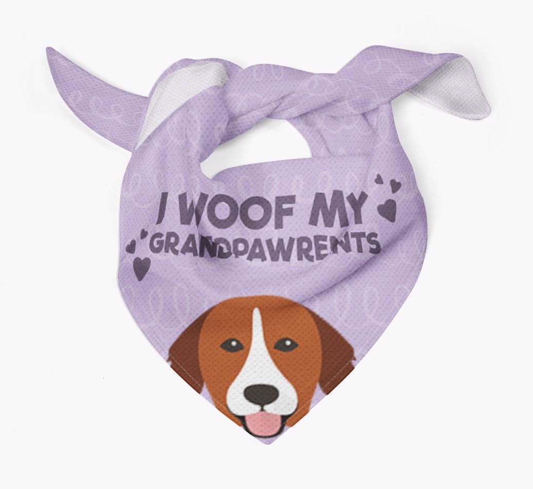 'I Woof My Grandpawrents' Bandana for your {breedFullName}