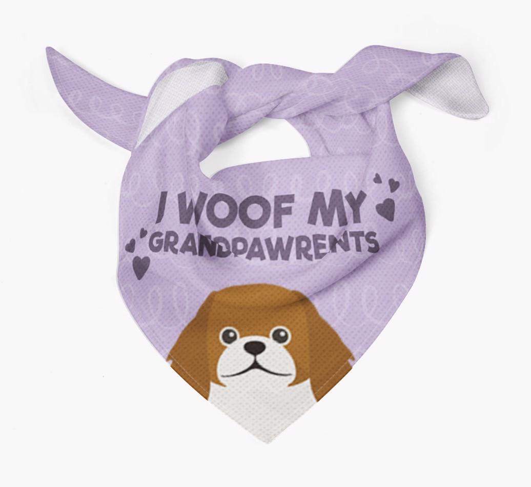 'I Woof My Grandpawrents' Bandana for your {breedFullName}