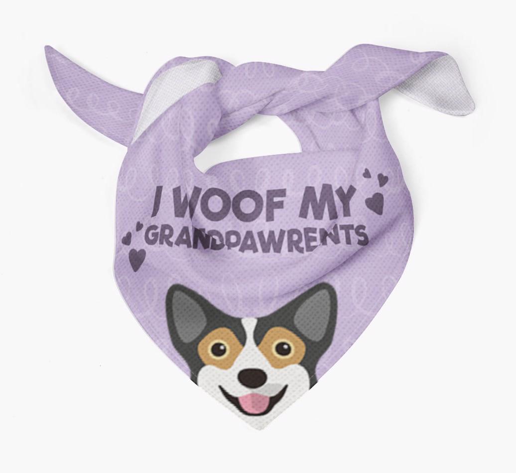 'I Woof My Grandpawrents' Bandana for your {breedFullName}