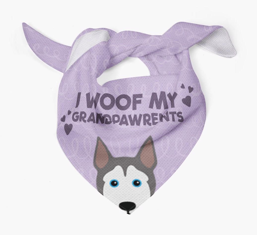 'I Woof My Grandpawrents' Bandana for your {breedFullName}