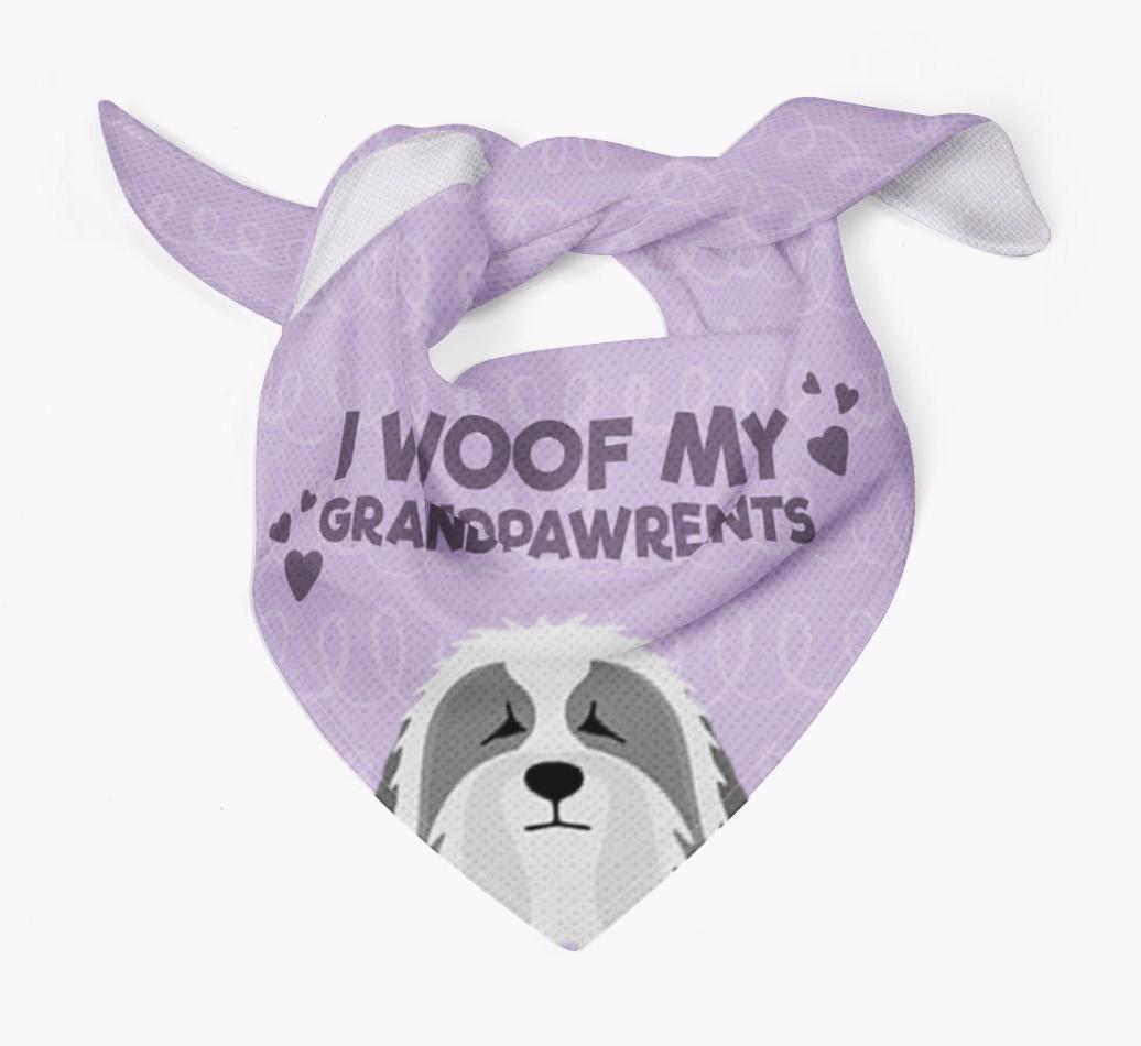 'I Woof My Grandpawrents' Bandana for your {breedFullName}