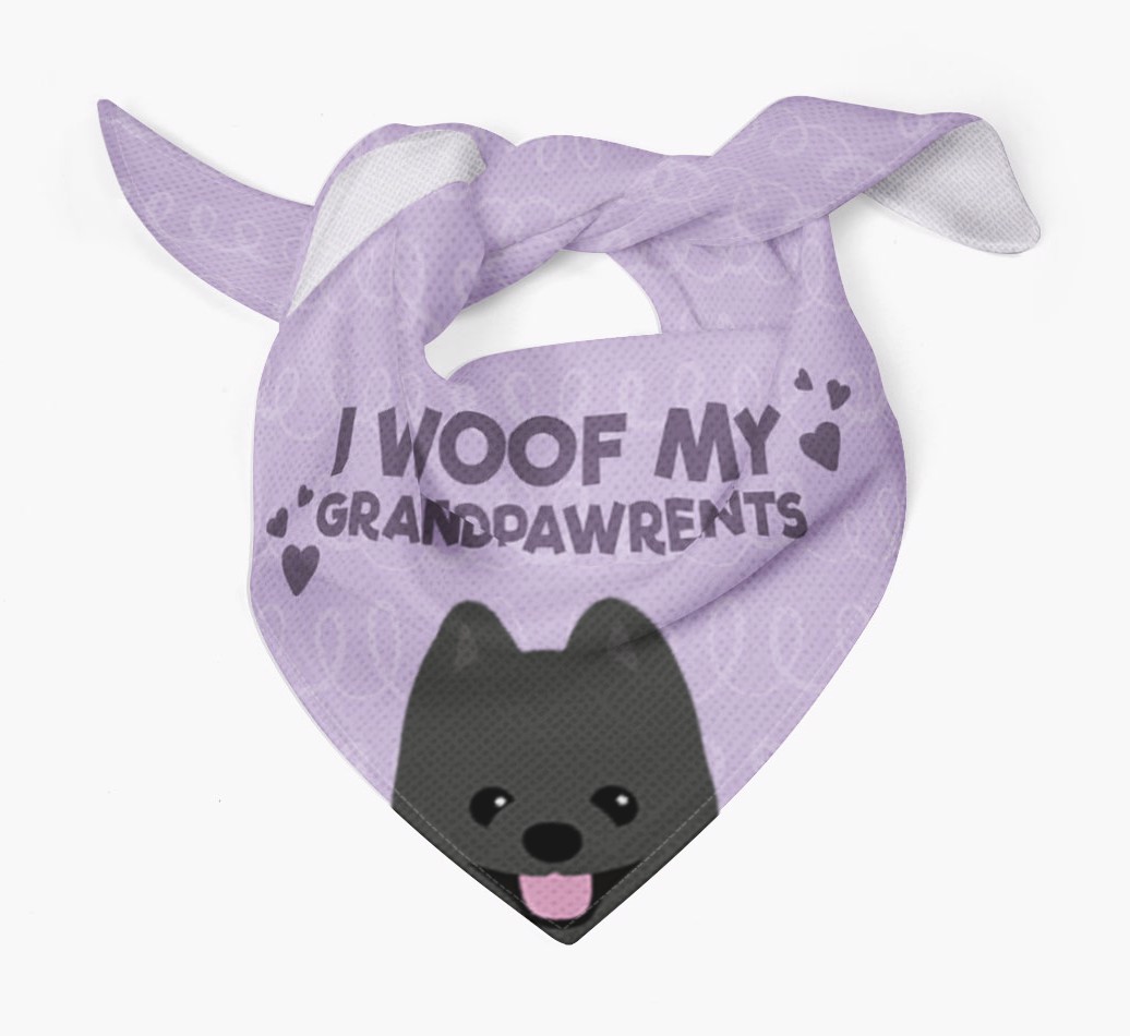'I Woof My Grandpawrents' Bandana for your {breedFullName}