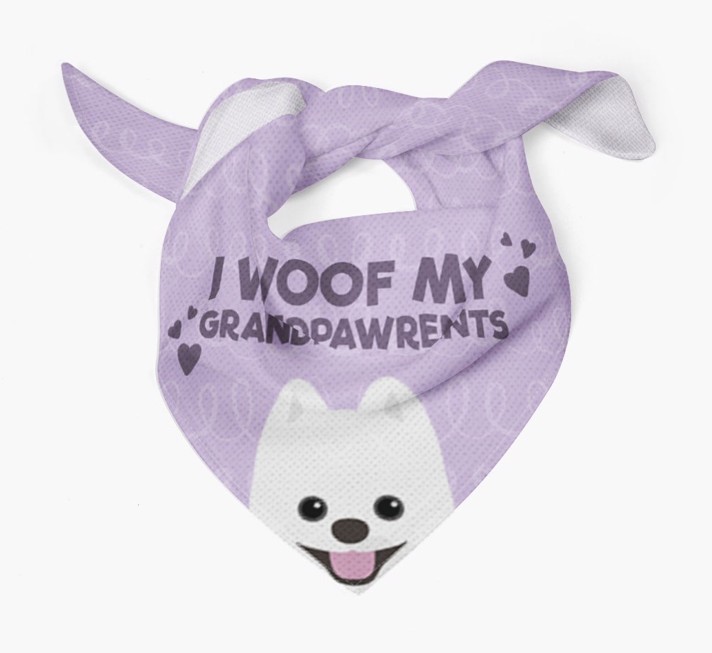 'I Woof My Grandpawrents' Bandana for your {breedFullName}