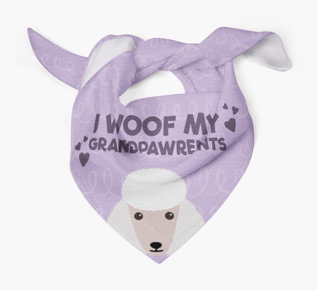 'I Woof My Grandpawrents' Bandana for your {breedFullName}