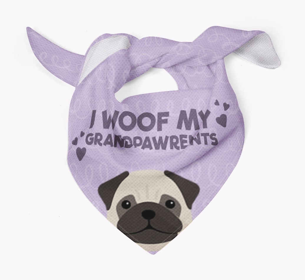'I Woof My Grandpawrents' Bandana for your {breedFullName}
