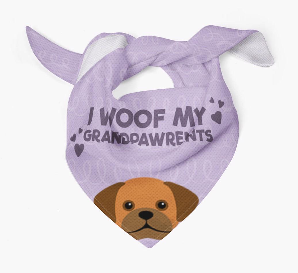 'I Woof My Grandpawrents' Bandana for your {breedFullName}