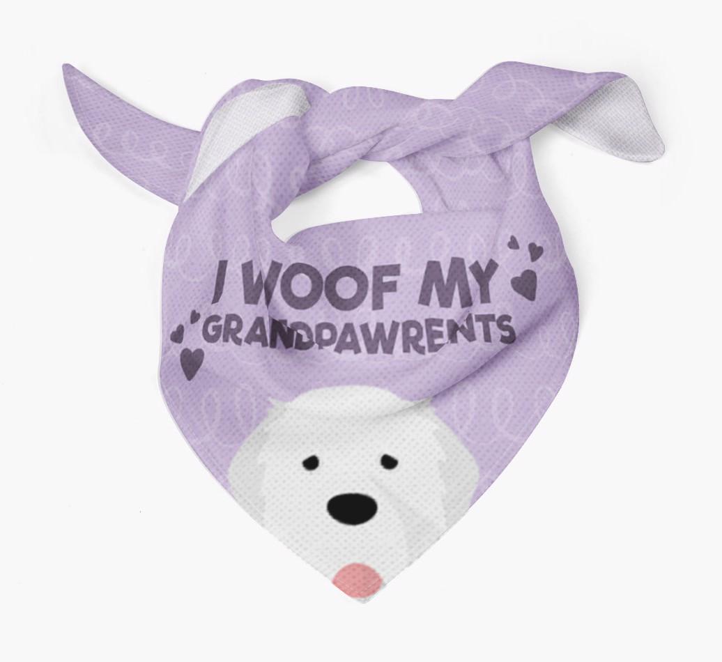 'I Woof My Grandpawrents' Bandana for your {breedFullName}
