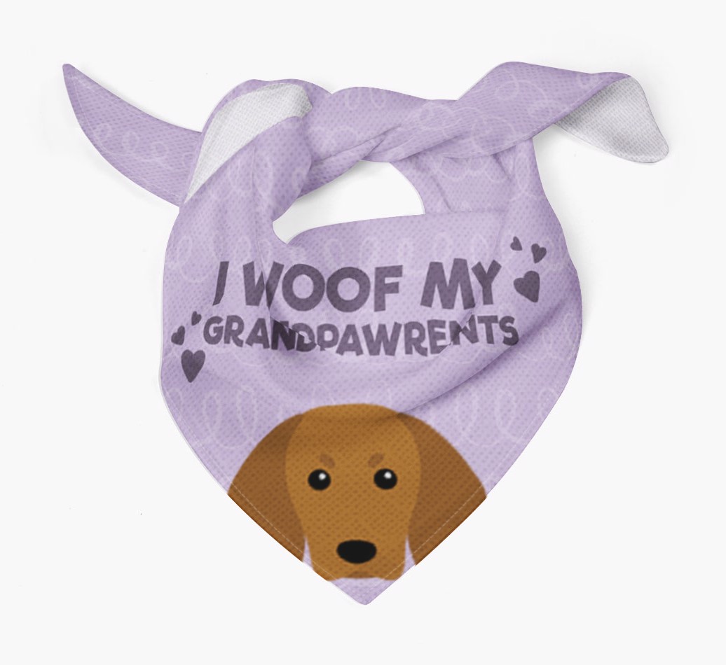 'I Woof My Grandpawrents' Bandana for your {breedFullName}