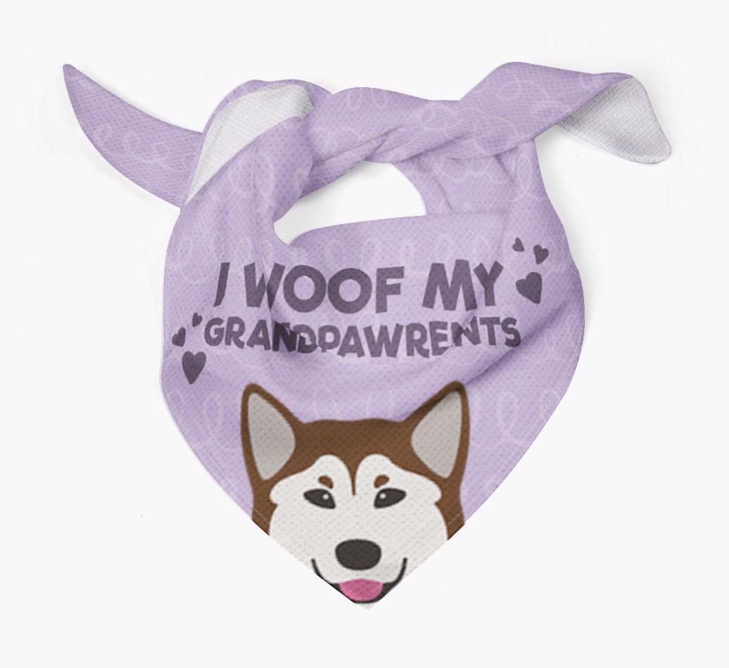 'I Woof My Grandpawrents' Bandana for your {breedFullName}