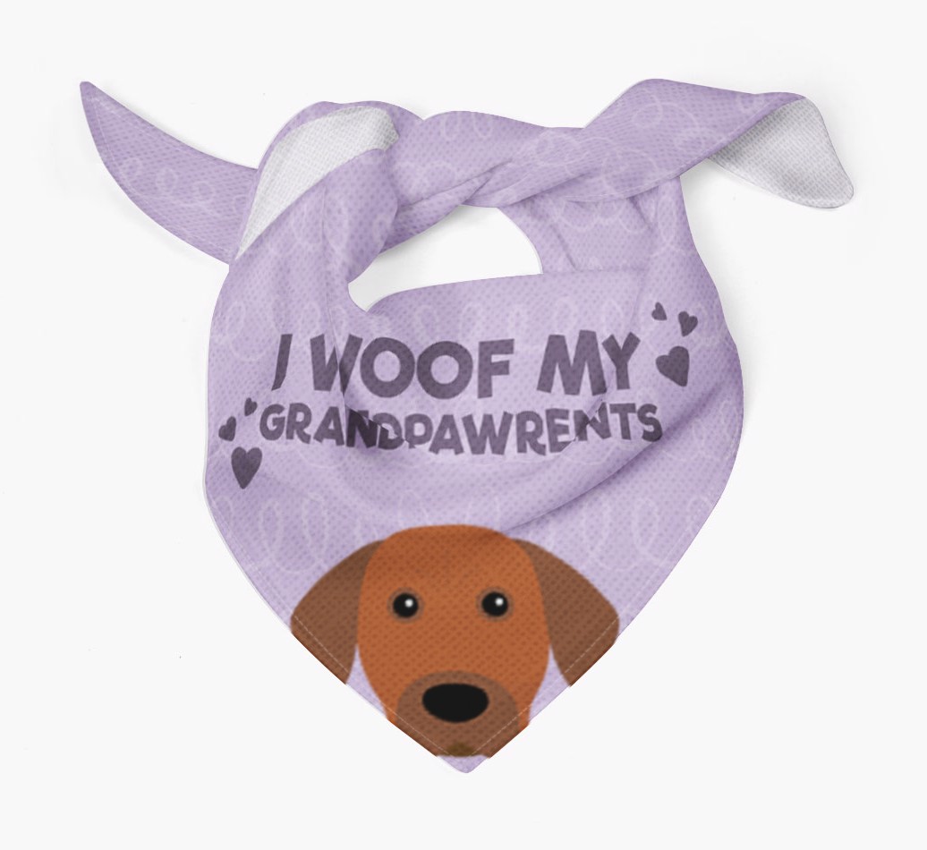'I Woof My Grandpawrents' Bandana for your {breedFullName}