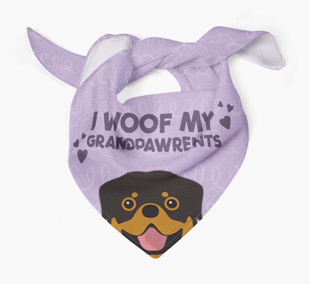 'I Woof My Grandpawrents' Bandana for your {breedFullName}