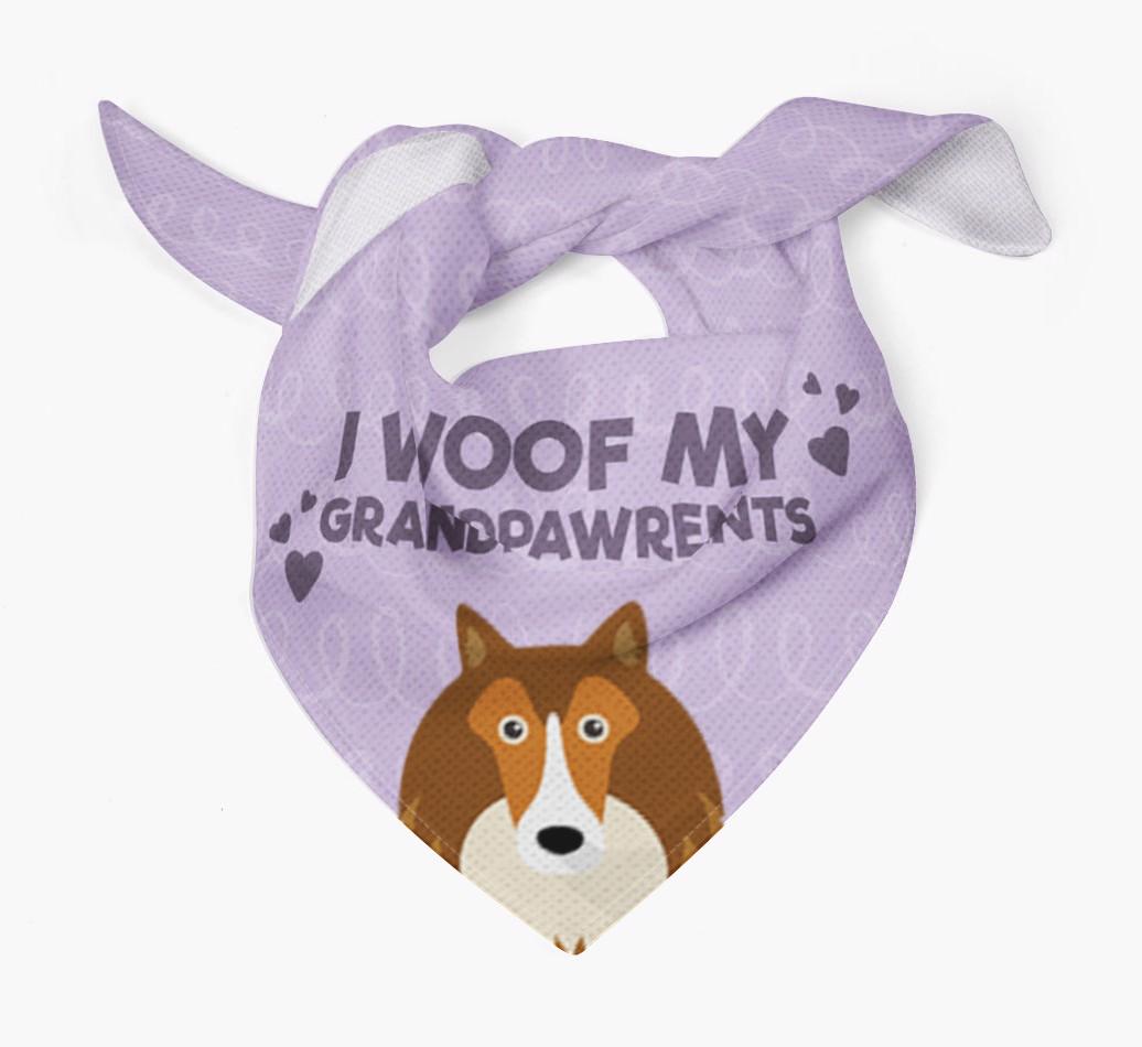 'I Woof My Grandpawrents' Bandana for your {breedFullName}
